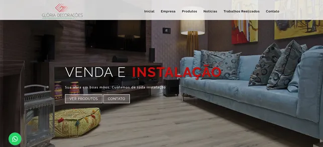 Site Glória Decorações